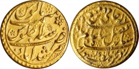 INDIA. Bengal Presidency. Mohur, AH 1184 Year 11 (1770). Murshidabad Mint. East India Company. CHOICE VERY FINE.
22.5 mm; 12.00 gms. Fr-1526; KM-94.2...