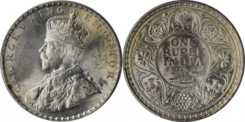 INDIA. Rupee, 1912-(B). Bombay Mint. PCGS MS-65 Gold Shield.
KM-524; S&W-8.19; ...