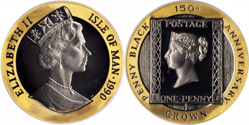 ISLE OF MAN. Crown, 1990. Pobjoy Mint. PCGS GEM PROOF Deep Cameo.
Fr-59; KM-267...
