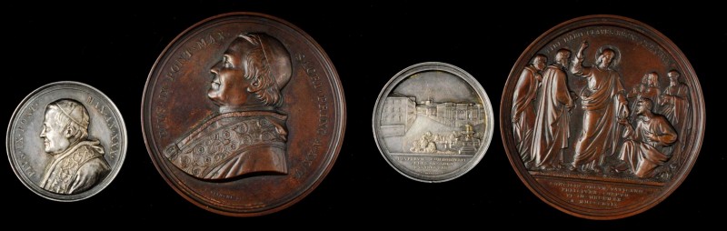 ITALY. Vatican City. Duo of Pope Pius IX Commemorative Medals (2 Pieces). Grade ...