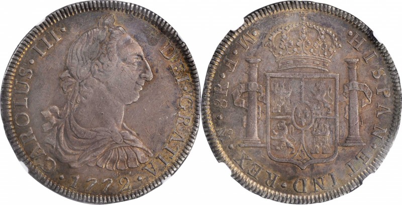 MEXICO. 8 Reales, 1772-Mo MF. Mexico City Mint. Charles III. NGC EF Details--Sur...