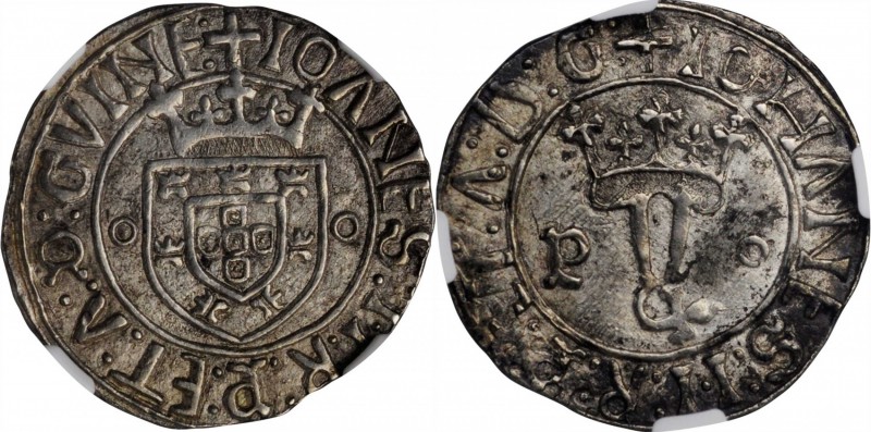 PORTUGAL. Vintem, ND (1481-95). Porto Mint. Joao II. NGC AU-58.
1.95 gms. Gomes...