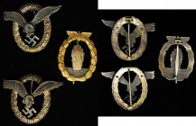 GERMANY. Trio of Third Reich Military Badges (3 Pieces), 1933-45. Average Grade: VERY FINE.
Included are a Minesweeper War Badge, Barac-166 signed FE...