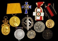 GERMANY. Group of Badges, Buttons and Medals (21 Pieces). Grade Range: VF to UNC.
A diverse lot including early pieces from Bavaria and Prussia as we...