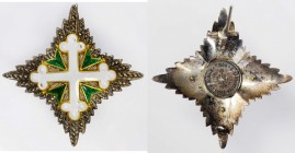 ITALY. Order of Sts. Maurice and Lazarus -- Class I Commander Breast Star, Instituted 1434. EXTREMELY FINE.
80 mm. Barac-791; Werlich-737. Some ename...