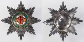 ITALY. Vatican. Order of the Holy Sepulcher -- Commander's Breast Star, Instituted 1099 (1847). EXTREMELY FINE.
81 mm. Barac-402 var.; Werlich-1315. ...