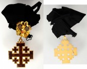 ITALY. Vatican. Order of the Holy Sepulcher -- Commander's Badge Set, Instituted 1099 (1847). NEAR MINT.
53 x 104 mm. Barac-411; Werlich-1314. A prob...
