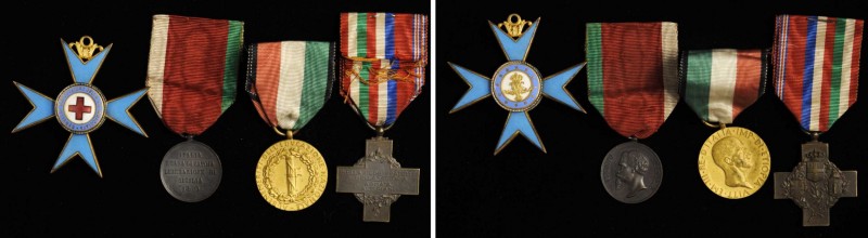 ITALY. Quartet of Military Medals (4 Pieces), 1860-1936. Average Grade: EXTREMEL...