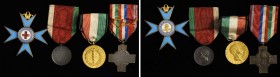 ITALY. Quartet of Military Medals (4 Pieces), 1860-1936. Average Grade: EXTREMELY FINE.
Includes an 1860 Medal for the Liberation of Sicily, B-291; a...