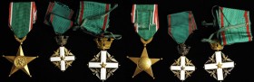 ITALY. Italian Republic. Trio of Cased Orders (3 Pieces), All Instituted in 1946. All NEAR MINT.
Order of Merit of the Italian Republic; Commander's ...