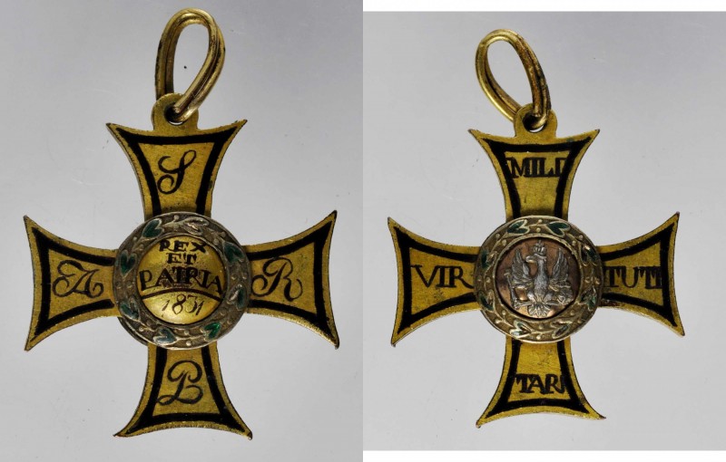 POLAND. Order of Military Virtue -- Fourth Class "Gold" Cross, Instituted 1792. ...