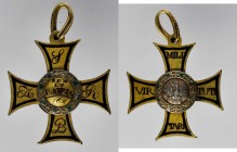 POLAND. Order of Military Virtue -- Fourth Class "Gold" Cross, Instituted 1792. VERY FINE.
31.7 mm. Gilt copper. Barac-177 var. While the black ename...