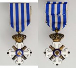 SAN MARINO. Order of St. Marinus Knight's Badge Set, Instituted 1860. NEAR MINT.
60 x 45 mm (excluding loop). Barac--31; Werlich-1122. Set including ...