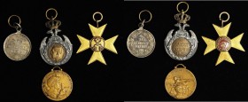 SERBIA. Group of Military Medals (4 Pieces). Average Grade: EXTREMELY FINE.
Includes an 1876 silver Bravery Medal, Barac-6; a 1913 Cross of Charity, ...