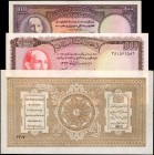AFGHANISTAN. Treasury & da Afghanistan Bank. 10, 100 & 1000 Afghanis, 1928-67. P-9b, 34d & 46a. About Uncirculated.
3 pieces in lot. Included are P-9...