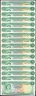 BAHAMAS. Monetary Authority. 1 Dollar, 1968. P-27a. Uncirculated.
16 pieces in lot. A large grouping of 1 Dollar notes, seen with a few consecutive p...