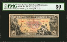 CANADA. Canadian Bank of Commerce. 20 Dollars, 1935. CH #75-18-10. PMG Very Fine 30.
Toronto, Ontario. A very detailed design of allegorical figures ...