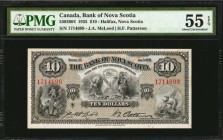 CANADA. Bank of Nova Scotia. 10 Dollars, 1935. CH #550-36-04. PMG About Uncirculated 55 EPQ.
Unbeaten condition. An outstanding offering of this Nova...
