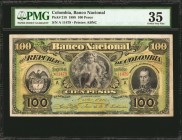 COLOMBIA. Banco Nacional de la Republica de Columbia. 100 Pesos, 1888. P-218. PMG Choice Very Fine 35.
Printed by ABNC. A pleasing mid-grade example ...