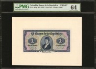 COLOMBIA. Banco de la Republica. 1 Peso Oro, July 20, 1923. P-361p. Face & Back Proofs. Mixed PMG Graded Notes.
2 pieces in lot. The lowest denominat...