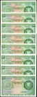 CYPRUS. Central Bank of Cyprus. 500 Mils, 1979. P-42c. Uncirculated.
8 pieces in lot. A grouping of 500 Mils notes, all seen with dark green ink.
Es...