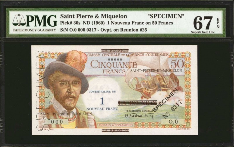 SAINT PIERRE & MIQUELON. Caisse Centrale de la France D'Outre-Mer. 1 Nouveau Fra...