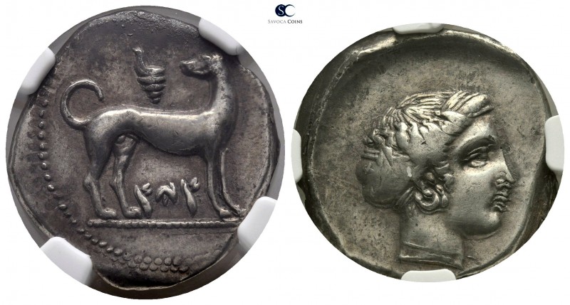 Sicily. Panormos circa 412-390 BC.
Didrachm AR

24 mm., 8,46 g.

SYS (Sicul...
