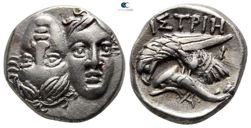Moesia. Istros circa 400-300 BC. 
Drachm AR

18 mm., 5,52 g.

Facing male h...