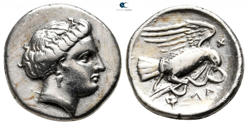 Euboea. Chalkis circa 338-308 BC. 
Drachm AR

18 mm., 3,58 g.

Head of the ...