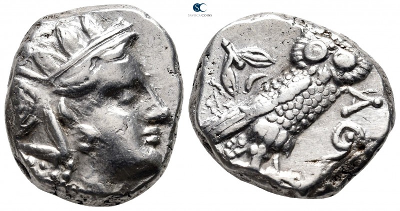 Attica. Athens circa 353-294 BC. 
Tetradrachm AR

24 mm., 17,21 g.

Head of...