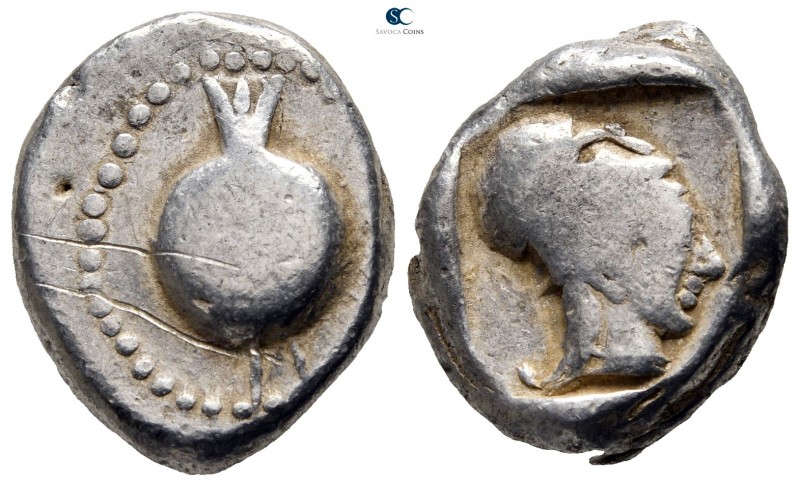 Pamphylia. Side circa 460-430 BC. 
Stater AR

21 mm., 10,90 g.

Pomegranate...