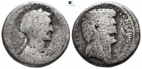 Seleucis and Pieria. Antioch. Mark Antony, with Cleopatra VII of Egypt 36 BC. Tetradrachm AR