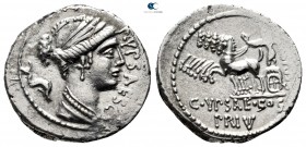 P. Plautius Hypsaeus 60 BC. Rome. Denarius AR