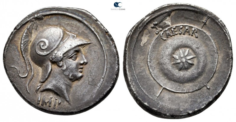 Octavian 29-27 BC. Rome
Denarius AR

21 mm., 3,65 g.

Helmeted head of Mars...