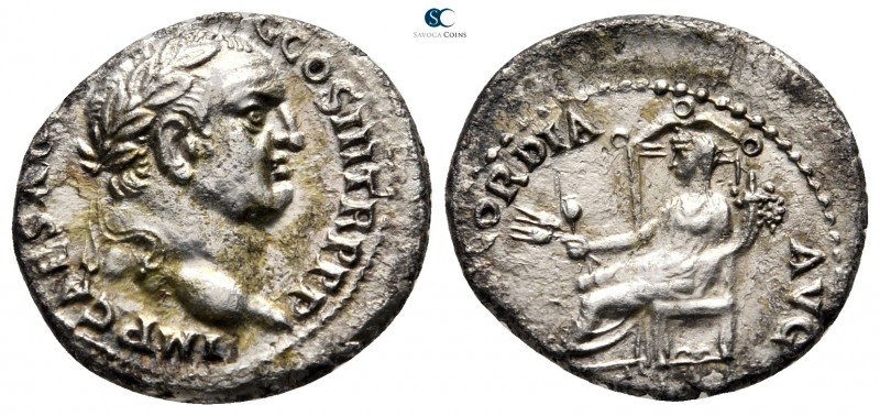 Vespasian AD 69-79. Ephesus
Denarius AR

17 mm., 3,23 g.

IMP CAESAR [VESPA...