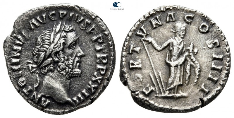 Antoninus Pius AD 138-161. Struck AD 159-160. Rome
Denarius AR

18 mm., 2,77 ...