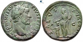 Antoninus Pius AD 138-161. Struck AD 152-153. Rome. Sestertius Æ