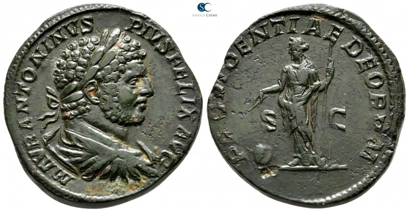 Caracalla AD 198-217. Rome
Sestertius Æ

31 mm., 25,67 g.

M AVR ANTONINVS ...