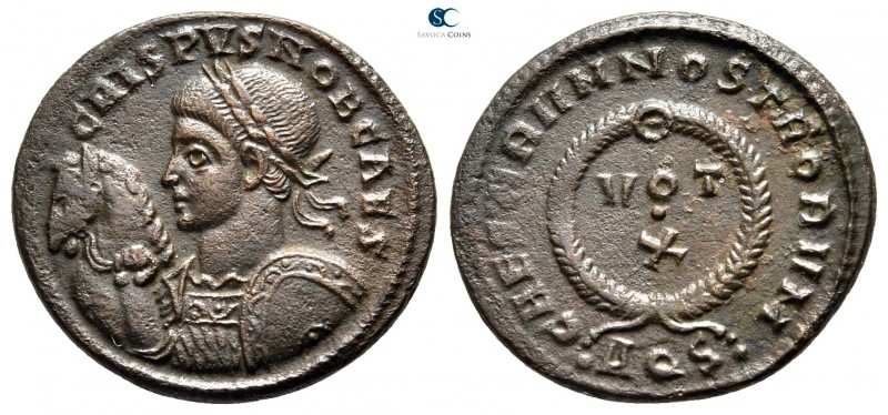 Crispus, as Caesar AD 316-326. Struck AD 320/1. Aquileia
Follis Æ

19 mm., 2,...