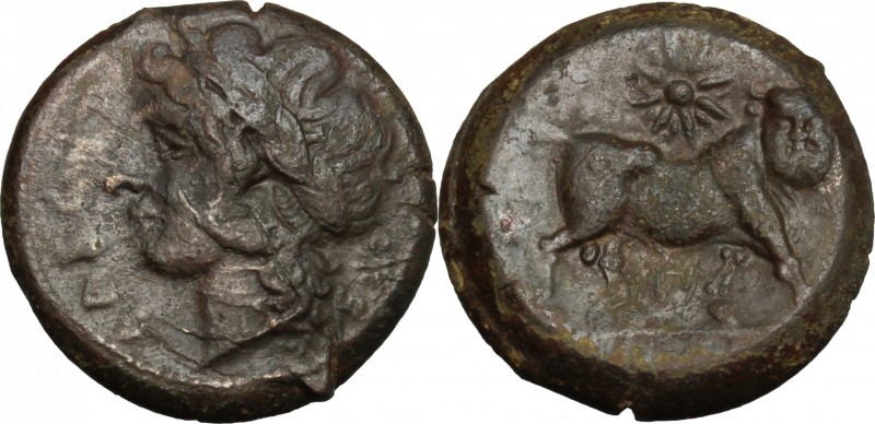 Greek Italy. Samnium, Southern Latium and Northern Campania, Cales. AE 20mm, 265...