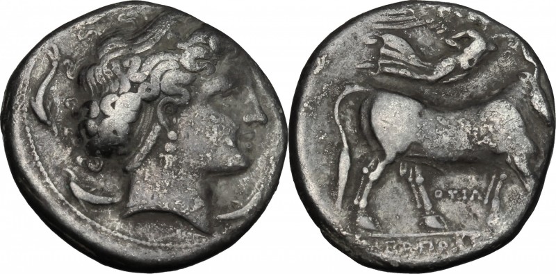 Greek Italy. Central and Southern Campania, Neapolis. AR Didrachm, circa 300 BC....