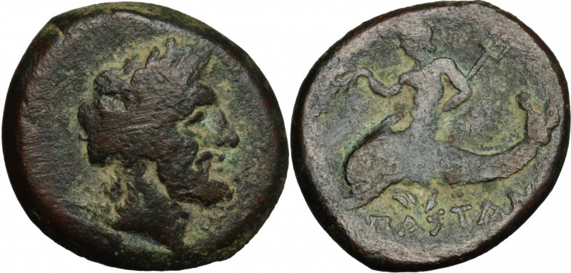 Greek Italy. Northern Lucania, Paestum. AE 20 mm, first Punic War, 264-241. D/ L...