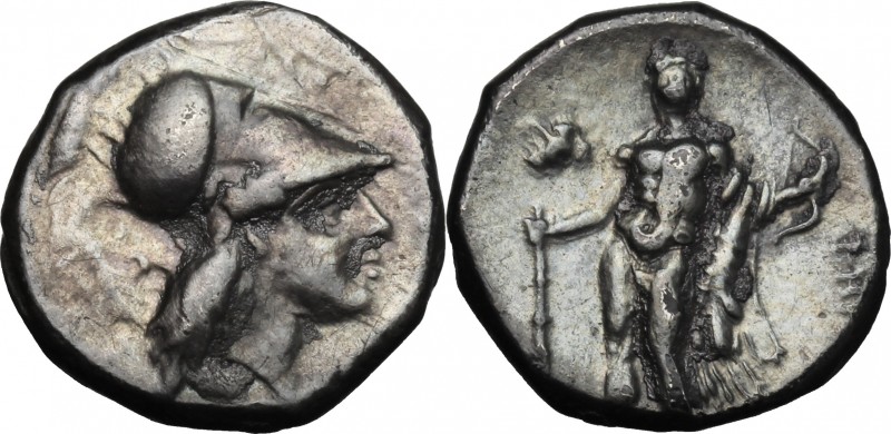 Greek Italy. Southern Lucania, Heraclea. AR Didrachm, 281-278 BC. D/ Head of Ath...