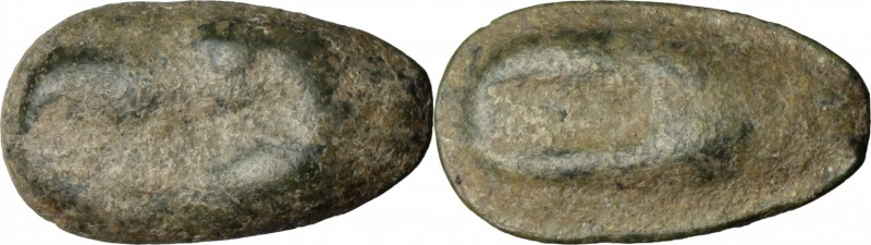 Sicily. Akragas. AE Cast Onkia, c. 450-425 BC. D/ Eagle's head left. R/ Crab's c...