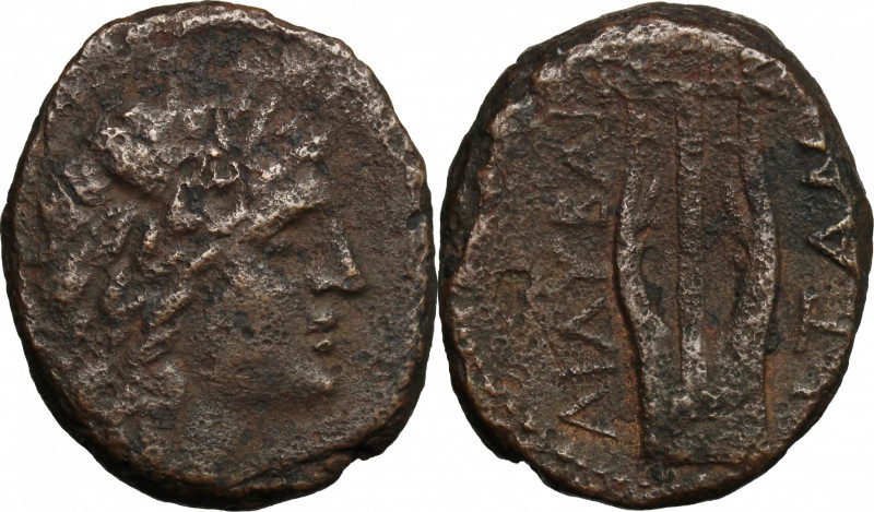 Sicily. Lilybaeum. AE 23mm, c. 200-150 BC. D/ Laureate head of Apollo right. R/ ...