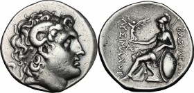 Continental Greece. Thrace. Lysimachos (305-281 BC.). Tetradrachm, Byzantion mint. D/ Diademed head of the deified Alexander right, with horn of Ammon...