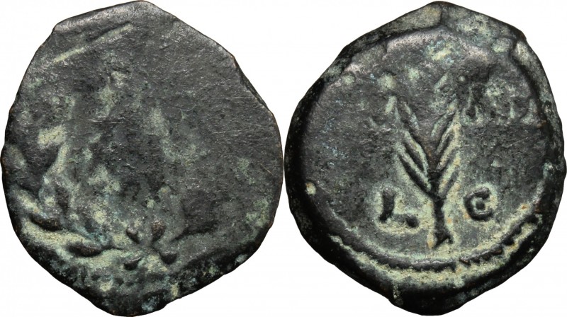 Greek Asia. Judaea. Valerius Gratus, Procurator (15-26). AE Prutah in the name o...