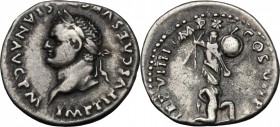 Titus (79-81). AR Denarius, 79 AD. D/ Head left, laureate. R/ Captive kneeling right in front of trophy. RIC (2nd ed.) 50. AR. g. 3.24 mm. 18.00 Toned...
