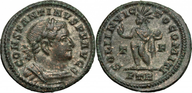 Constantine I (307-337). AE Follis, Trier mint, 310-313. D/ Bust right, laureate...