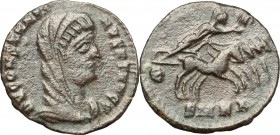Constantine I (307-337). Commemorative issue. AE 15 mm, Cyzicus mint, 337-340. D/ Bust of Constantine right, veiled, draped, cuirassed. R/ Constantine...